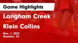 Langham Creek  vs Klein Collins  Game Highlights - Nov. 1, 2022