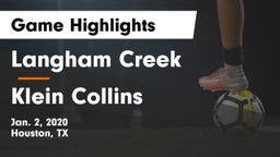 Langham Creek  vs Klein Collins  Game Highlights - Jan. 2, 2020