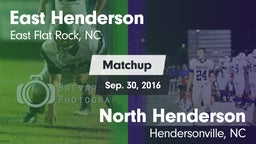 Matchup: East Henderson High vs. North Henderson  2016