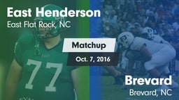 Matchup: East Henderson High vs. Brevard  2016