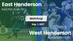 Matchup: East Henderson High vs. West Henderson  2017