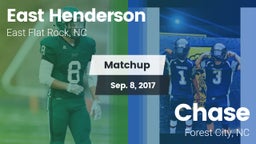 Matchup: East Henderson High vs. Chase  2017