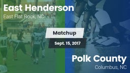 Matchup: East Henderson High vs. Polk County  2017