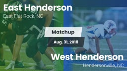 Matchup: East Henderson High vs. West Henderson  2018