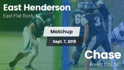 Matchup: East Henderson High vs. Chase  2018