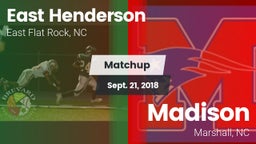 Matchup: East Henderson High vs. Madison  2018