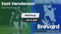 Matchup: East Henderson High vs. Brevard  2018