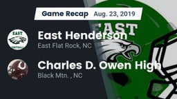 Recap: East Henderson  vs. Charles D. Owen High 2019