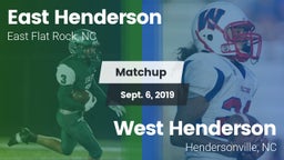 Matchup: East Henderson High vs. West Henderson  2019