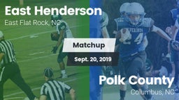 Matchup: East Henderson High vs. Polk County  2019