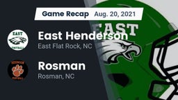 Recap: East Henderson  vs. Rosman  2021