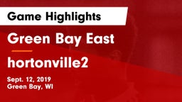 Green Bay East  vs hortonville2 Game Highlights - Sept. 12, 2019