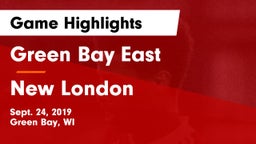 Green Bay East  vs New London Game Highlights - Sept. 24, 2019
