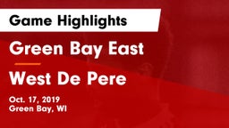 Green Bay East  vs West De Pere  Game Highlights - Oct. 17, 2019