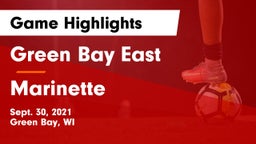 Green Bay East  vs Marinette Game Highlights - Sept. 30, 2021