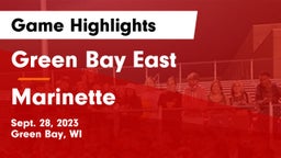Green Bay East  vs Marinette  Game Highlights - Sept. 28, 2023