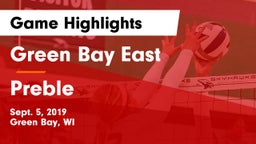 Green Bay East  vs Preble  Game Highlights - Sept. 5, 2019