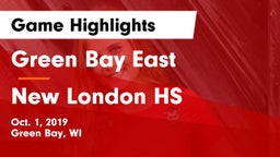 Green Bay East  vs New London HS Game Highlights - Oct. 1, 2019