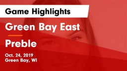 Green Bay East  vs Preble  Game Highlights - Oct. 24, 2019