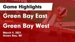 Green Bay East  vs Green Bay West Game Highlights - March 9, 2021