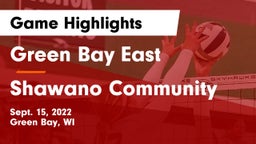 Green Bay East  vs Shawano Community  Game Highlights - Sept. 15, 2022