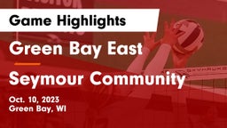 Green Bay East  vs Seymour Community  Game Highlights - Oct. 10, 2023