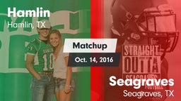 Matchup: Hamlin  vs. Seagraves  2016