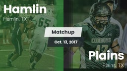 Matchup: Hamlin  vs. Plains  2017
