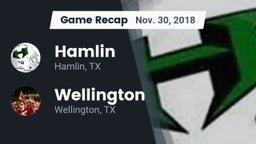 Recap: Hamlin  vs. Wellington  2018