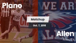 Matchup: Plano  vs. Allen  2016