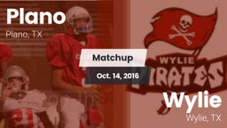 Matchup: Plano  vs. Wylie  2016