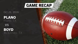 Recap: Plano  vs. Boyd  2016