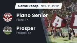 Recap: Plano Senior  vs. Prosper  2022