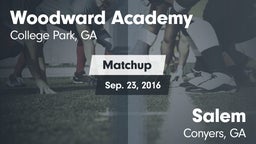 Matchup: Woodward Academy vs. Salem  2016