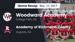 Recap: Woodward Academy vs. Academy of Richmond County  2017