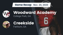 Recap: Woodward Academy vs. Creekside  2020