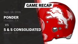 Recap: Ponder  vs. S & S Consolidated  2016