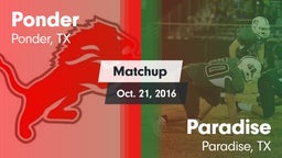 Matchup: Ponder  vs. Paradise  2016