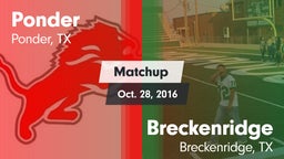 Matchup: Ponder  vs. Breckenridge  2016
