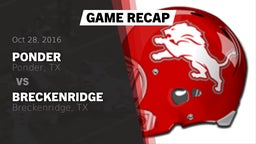 Recap: Ponder  vs. Breckenridge  2016