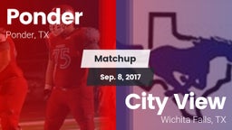 Matchup: Ponder  vs. City View  2017