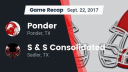 Recap: Ponder  vs. S & S Consolidated  2017