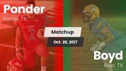 Matchup: Ponder  vs. Boyd  2017