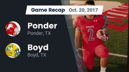 Recap: Ponder  vs. Boyd  2017