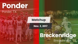 Matchup: Ponder  vs. Breckenridge  2017