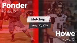 Matchup: Ponder  vs. Howe  2019