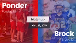 Matchup: Ponder  vs. Brock  2019