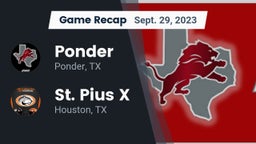 Recap: Ponder  vs. St. Pius X  2023