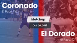 Matchup: Coronado  vs. El Dorado  2016