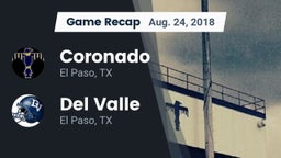 Recap: Coronado  vs. Del Valle  2018